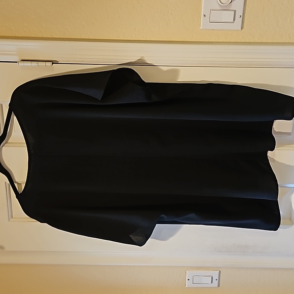 Cotton Bleu Black V-neck Blouse Size 2XL - Picture 7 of 8